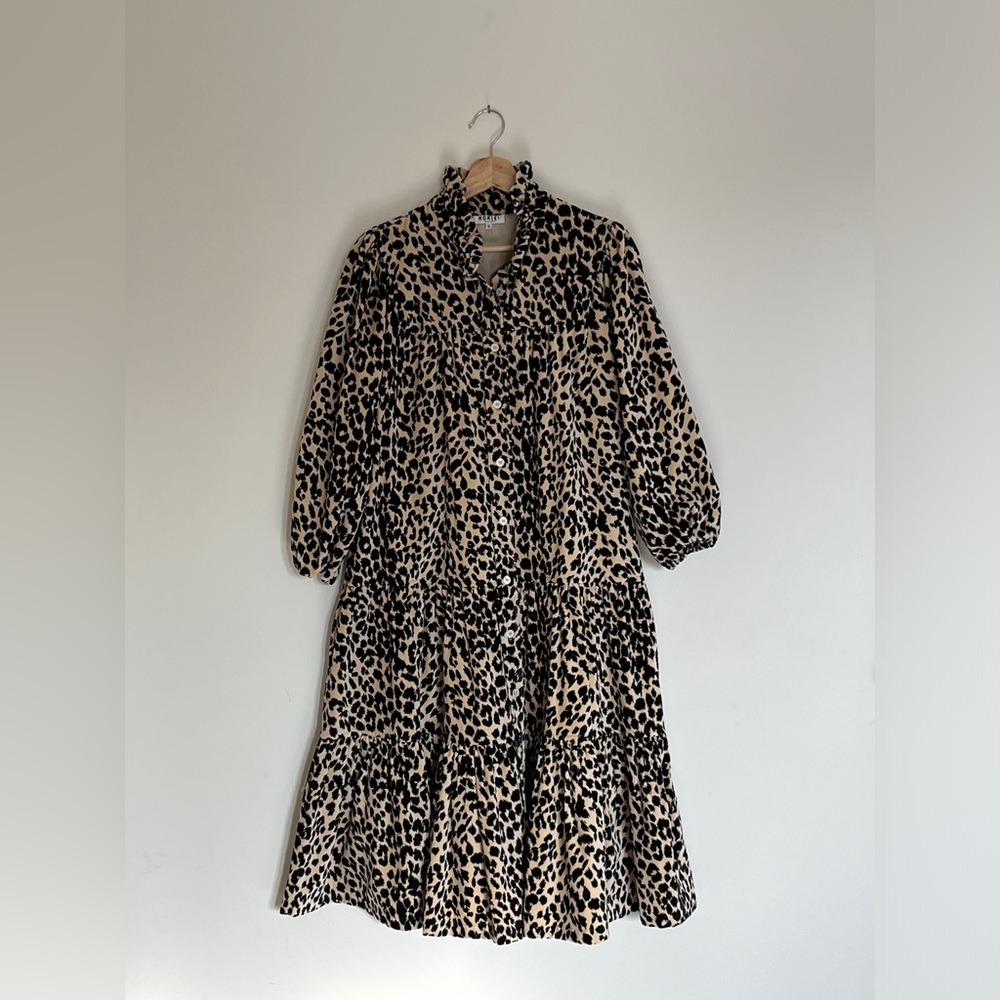 Horses Atelier Dream Dress in Leopard Velveteen, Horses size 2